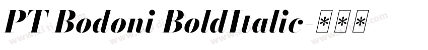 PT Bodoni BoldItalic字体转换